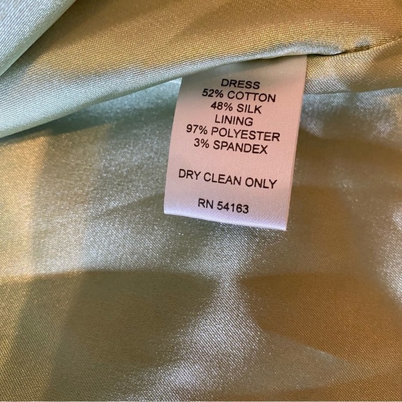 Jessica Simpson Dress 6 Strapless Party Green Sundress Elegant Frock Bow Back‎ - Picture 14 of 14